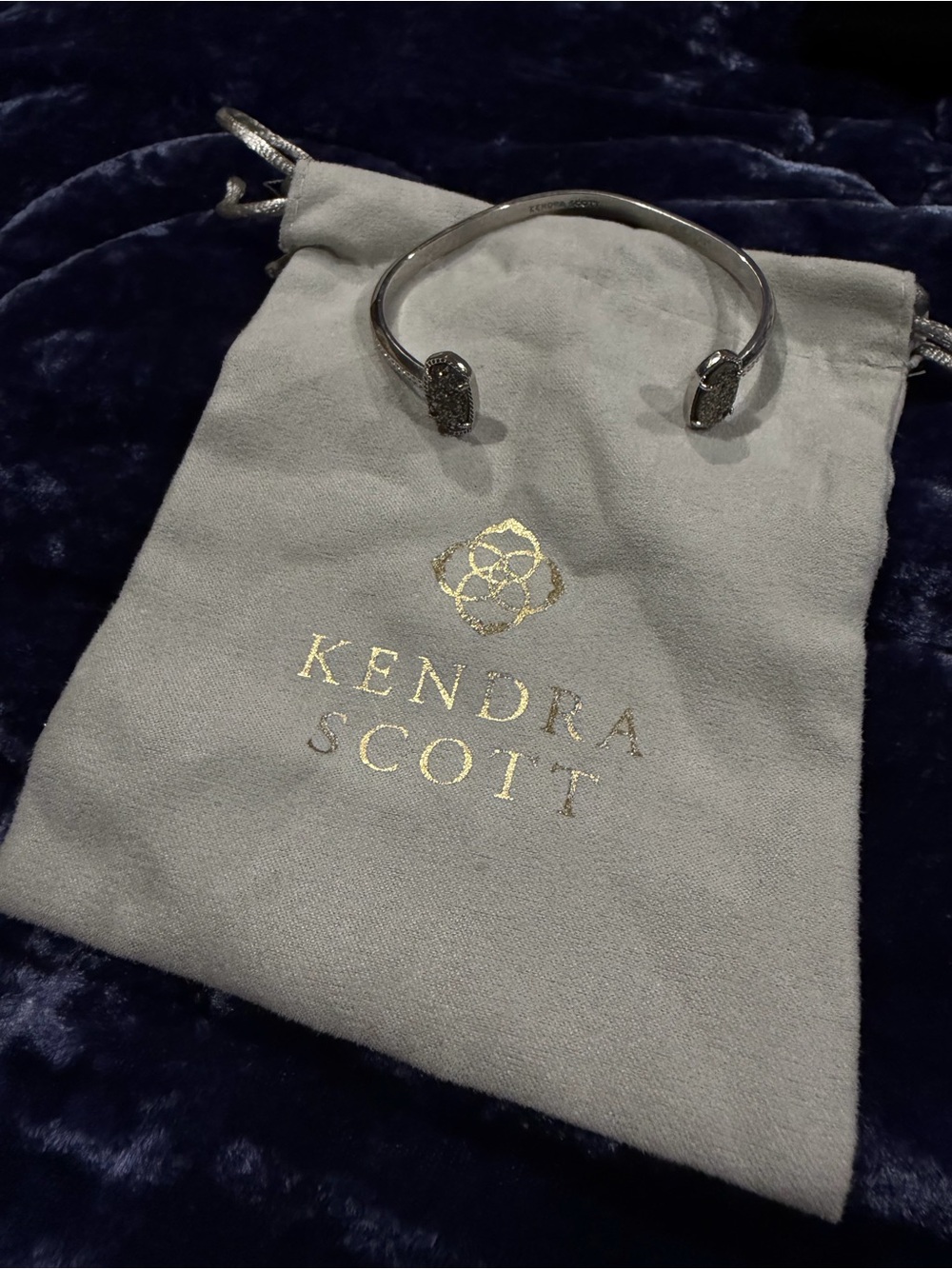 Kendra Scott Silver Crystal Pavé Open Cuff Bracelet